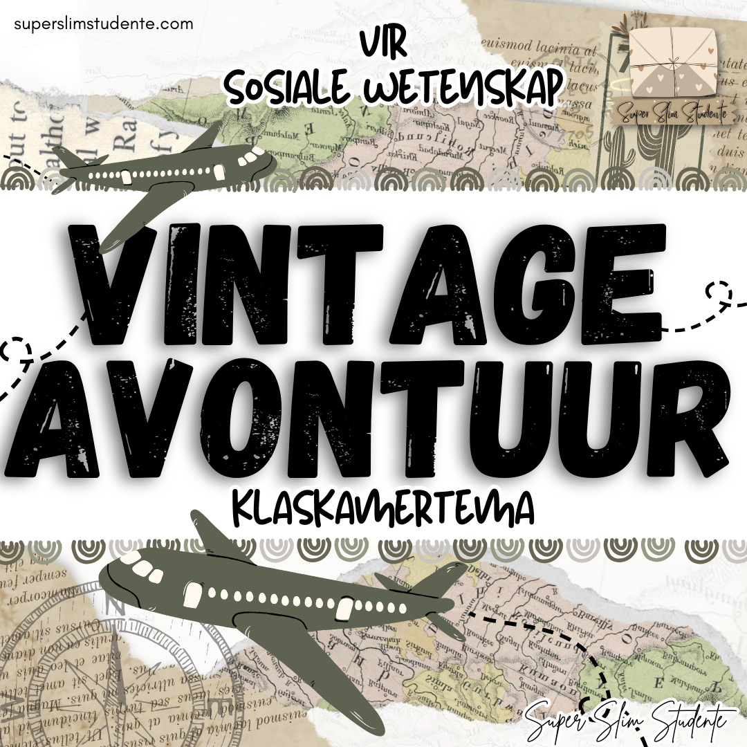 Vintage Adventure Classroom Theme (Social Science Version)