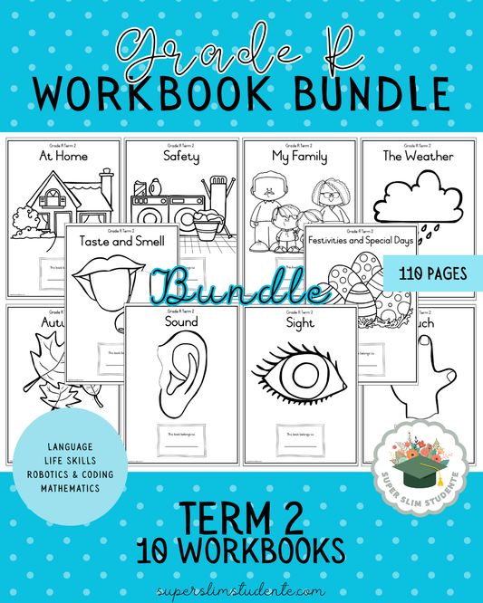 Grade R Term 2: Workbook Bundle [Choose Language]