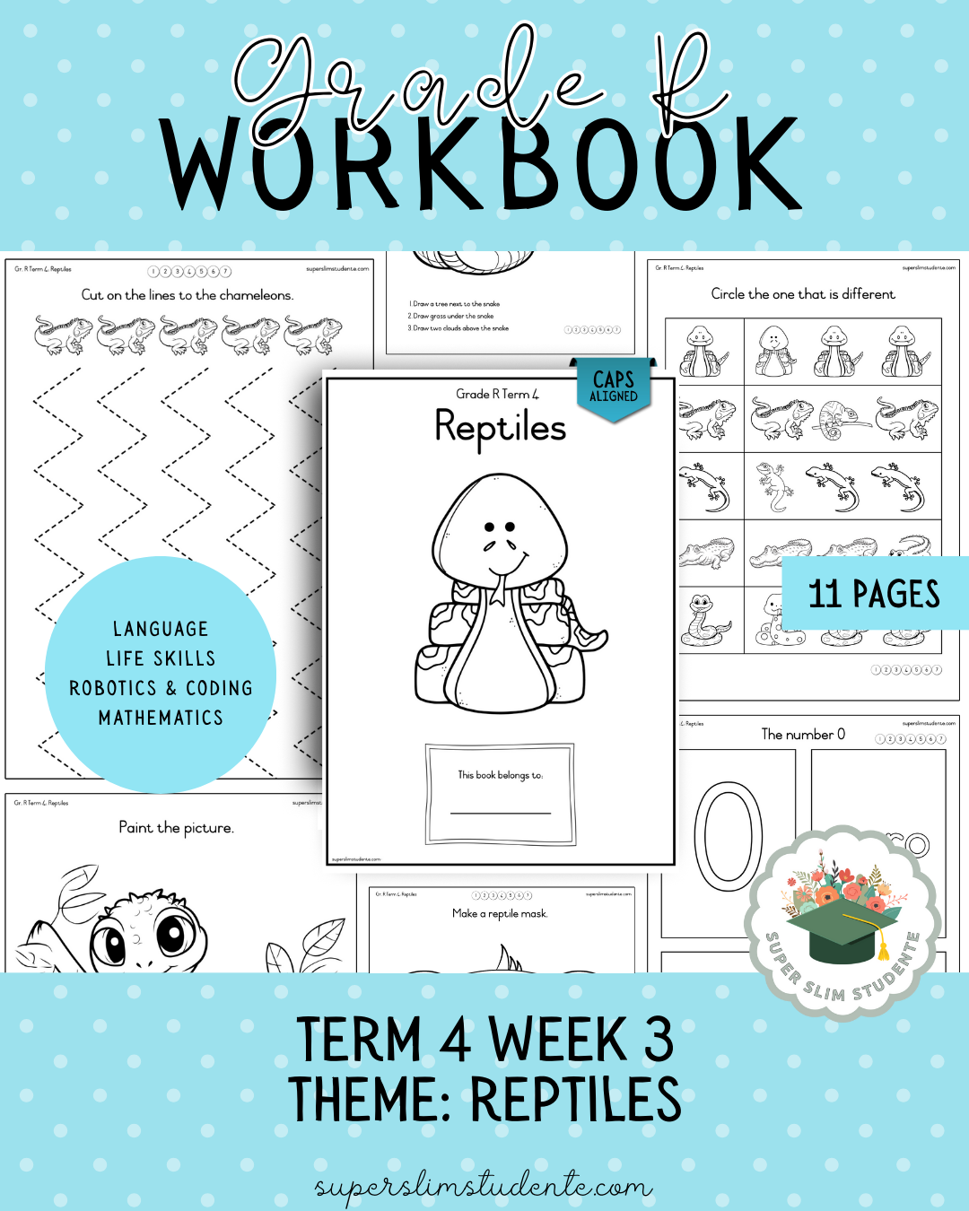 Gr. R Term 4 Workbook: Reptiles [Choose Language]