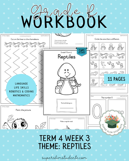 Gr. R Term 4 Workbook: Reptiles [Choose Language]