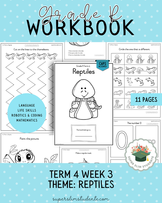 Gr. R Term 4 Workbook: Reptiles [Choose Language]