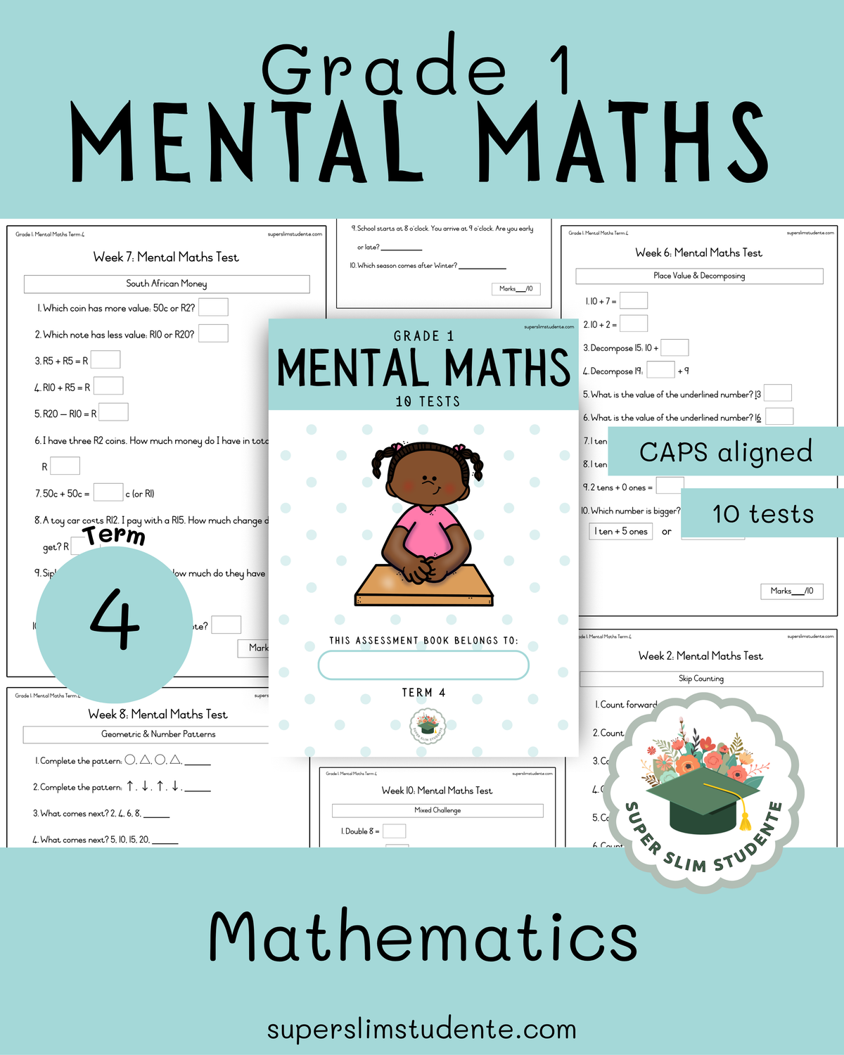 Gr. 1 Mental Maths Tests [Term 4]