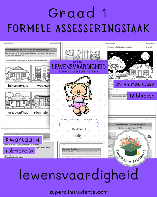 Gr. 1:  Lewensvaardigheid Formele Assesseringstaak (FAT) [Kwartaal 4]