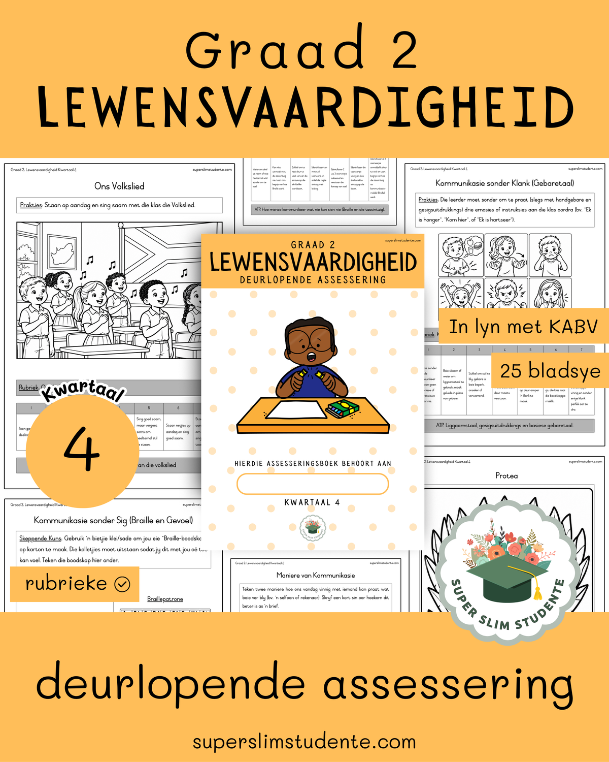 Gr. 2 Werkboek: Lewensvaardigheid Deurlopende Assessering [Kwartaal 4]