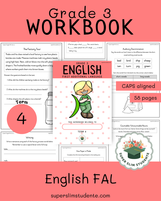 Gr. 3 Workbook: English First Additional Language [Term 4]
