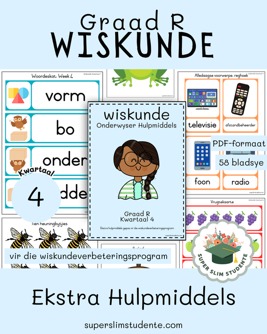 Gr. R Wiskundeverbeteringsprogram: Ekstra Hulpmiddels [Kwartaal 4]