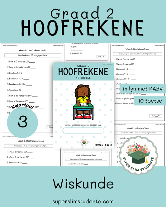 Gr. 2 Hoofrekene Toetse [Kwartaal 3]