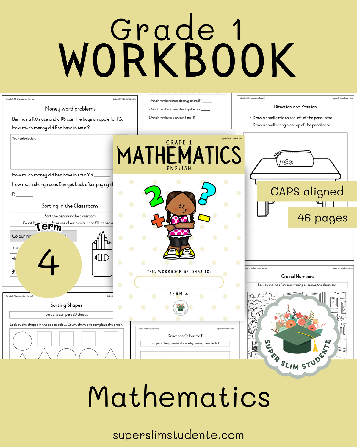 Gr. 1 Workbook: Mathematics [Term 4]