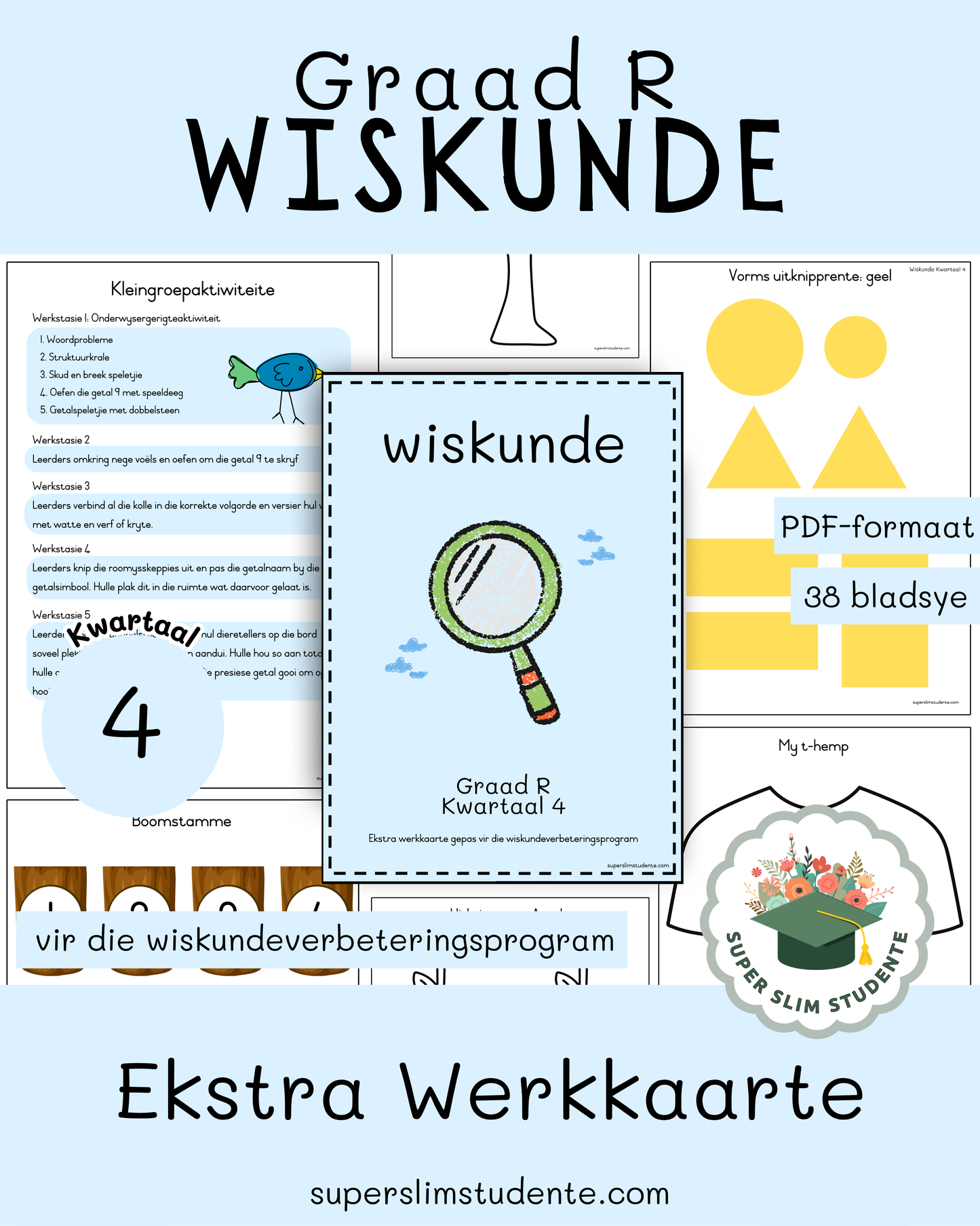 Gr. R Wiskundeverbeteringsprogram: Ekstra Werkkaarte [Kwartaal 4]