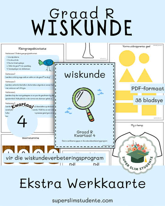 Gr. R Wiskundeverbeteringsprogram: Ekstra Werkkaarte [Kwartaal 4]