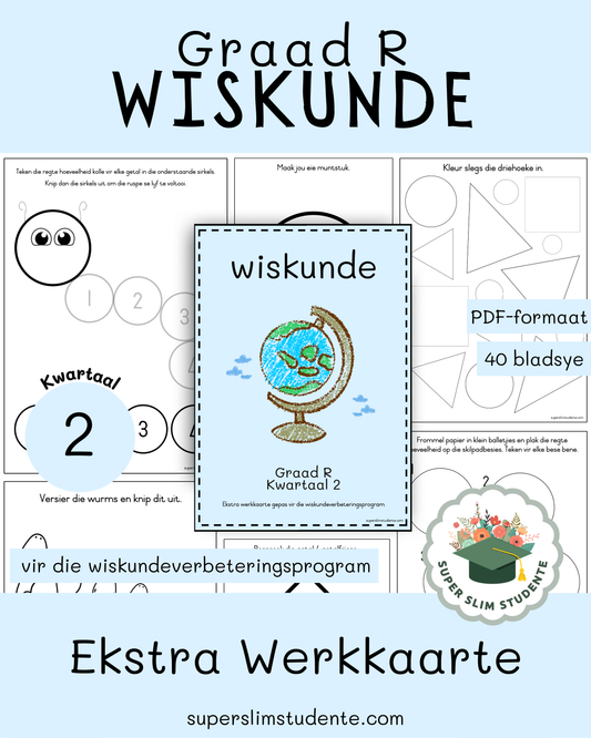 Gr. R Wiskundeverbeteringsprogram: Ekstra Werkkaarte [Kwartaal 2]