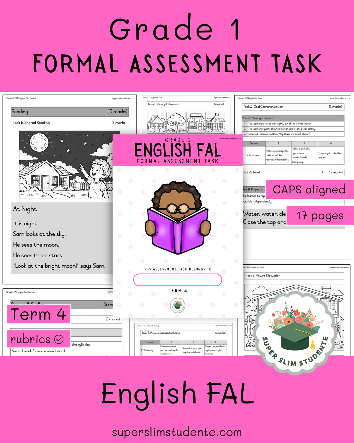 Gr. 1:  English FAL Formal Assessment Task (FAT) [Term 4]