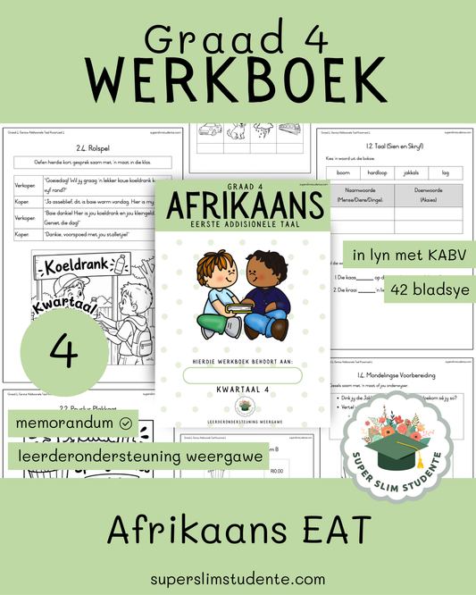 Gr. 4 Werkboek: Afrikaans EAT Leerderondersteuning Weergawe [Kwartaal 4]
