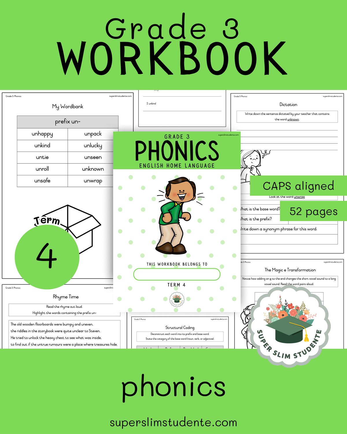 Gr. 3 Workbook: Phonics English HL [Term 4]