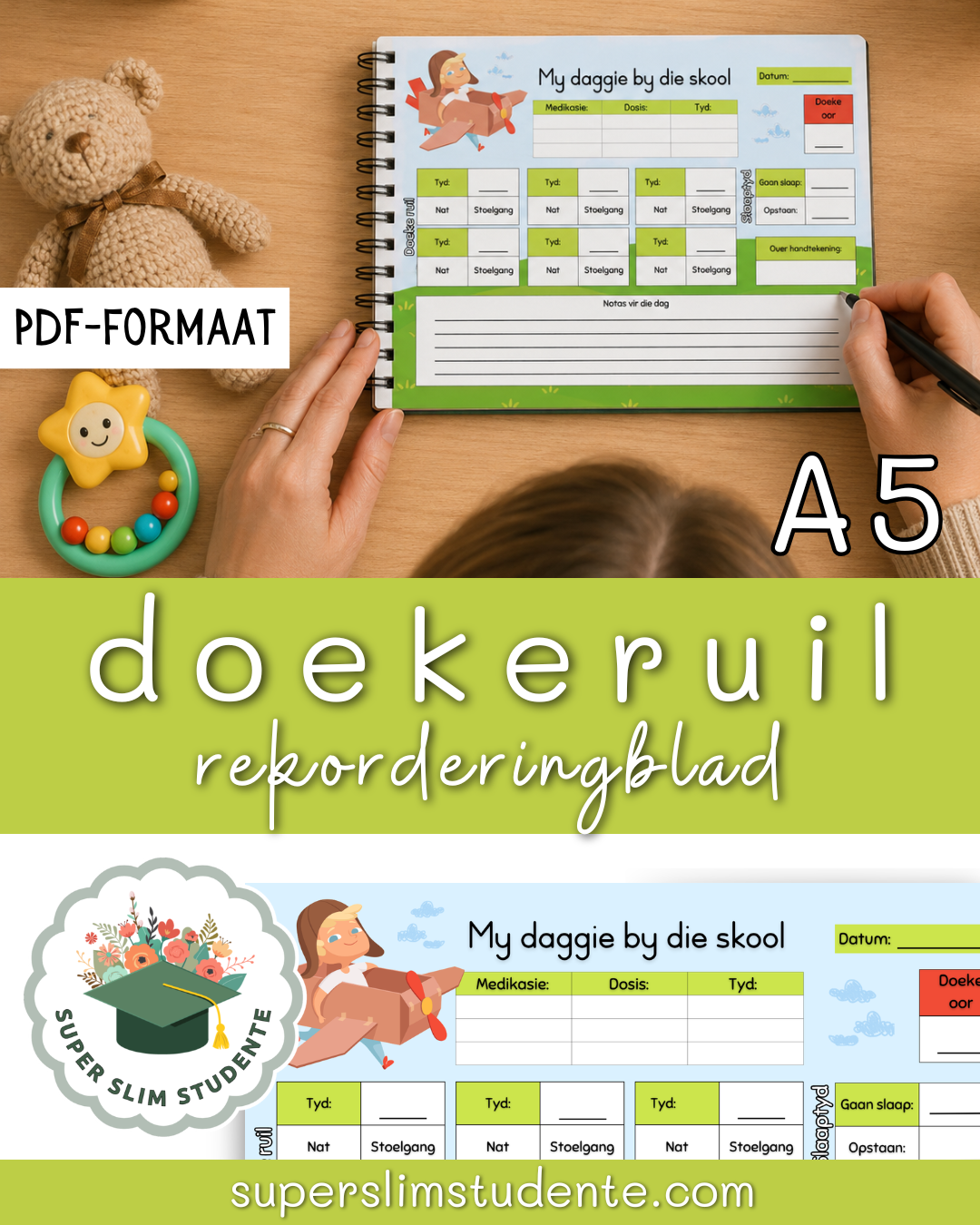 Diaper Changing Record Sheet (Choose Language)