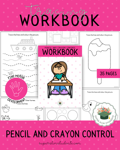 Workbook: Pencil & Crayon Control [Choose Language]