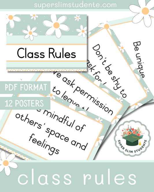 Class Rules / Daisy Chic Theme [Choose Language]