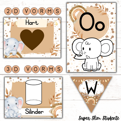 Boho Elephant Classroom Theme Version 2 (Foundation Phase)