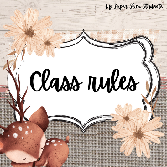Class Rules (Neutral Deer Theme)