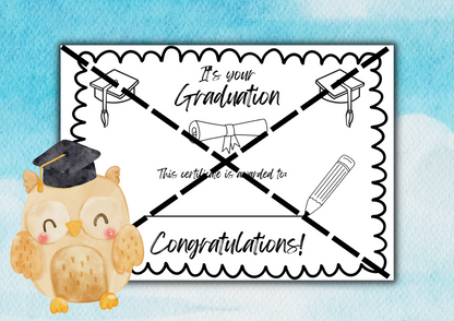 Graduation Certificate Black & White