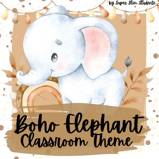 Boho Elephant Classroom Theme Version 2 (Foundation Phase)