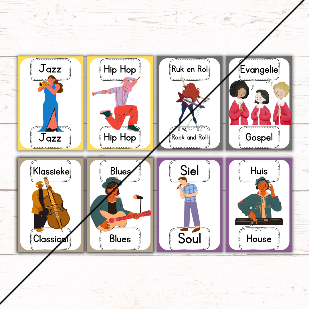 Musiek / Music Bilingual Flashcards – Super Slim Studente