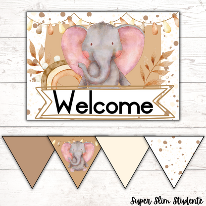 Boho Elephant Classroom Theme Version 1 (Foundation Phase)