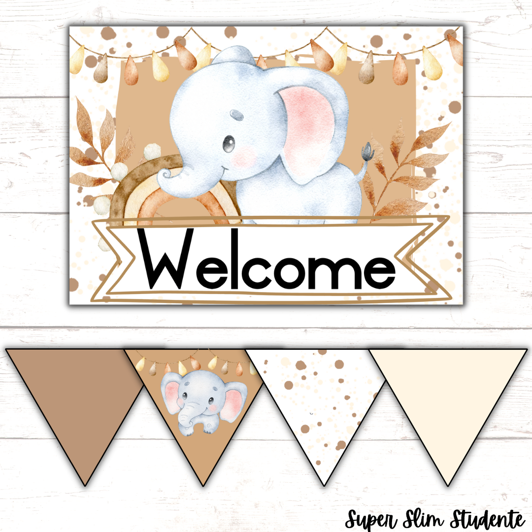 Boho Elephant Classroom Theme Version 2 (Foundation Phase)