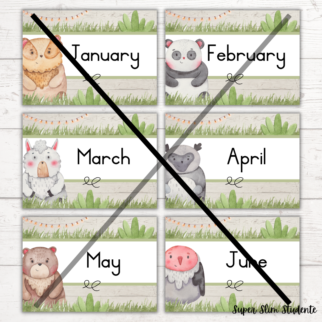 Animals Months Of The Year