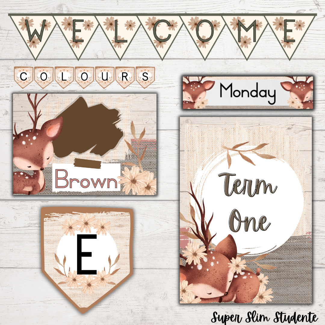 Neutral Deer Classroom Theme (Foundation Phase)