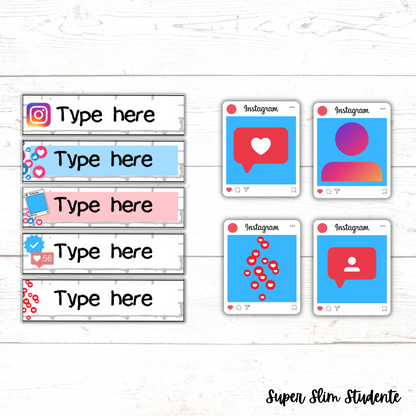 Social Media Editable Classroom Theme (Choose font)