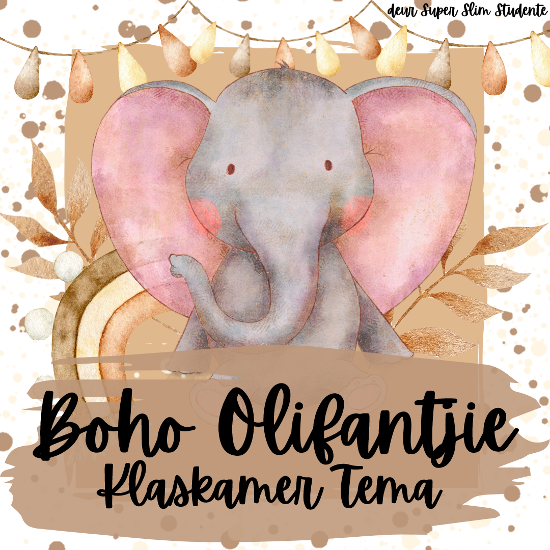 Boho Elephant Classroom Theme Version 1 (Foundation Phase)