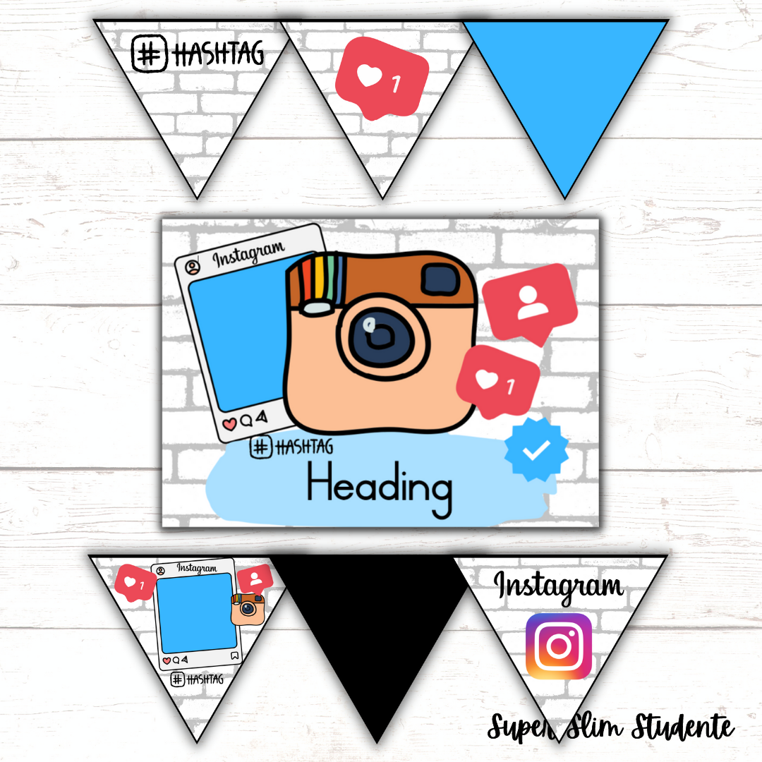 Social Media Editable Classroom Theme (Choose font)