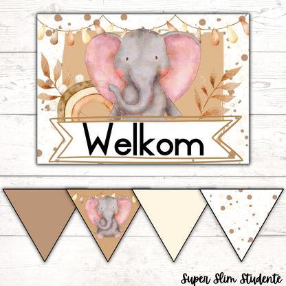 Boho Elephant Classroom Theme Version 1 (Foundation Phase)