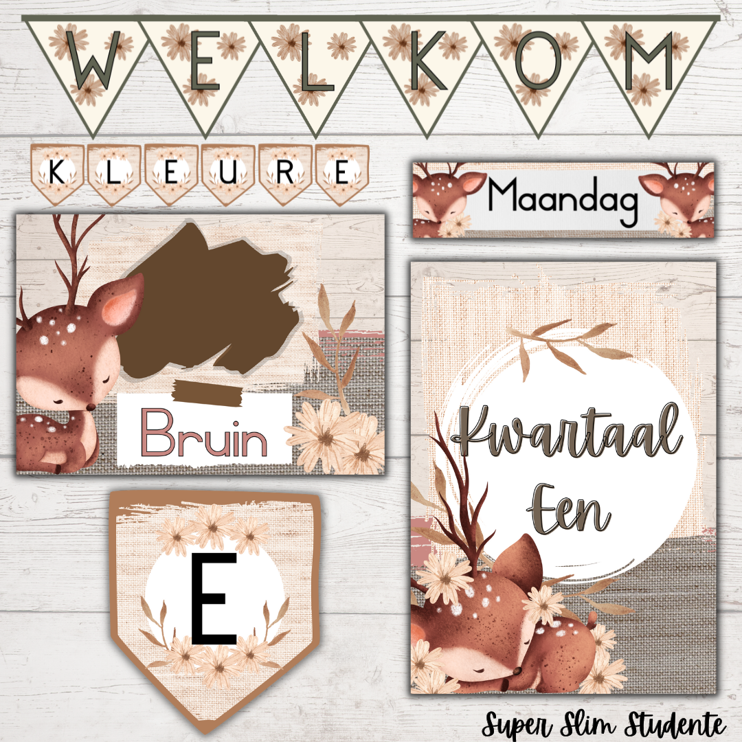 Neutral Deer Classroom Theme (Foundation Phase)