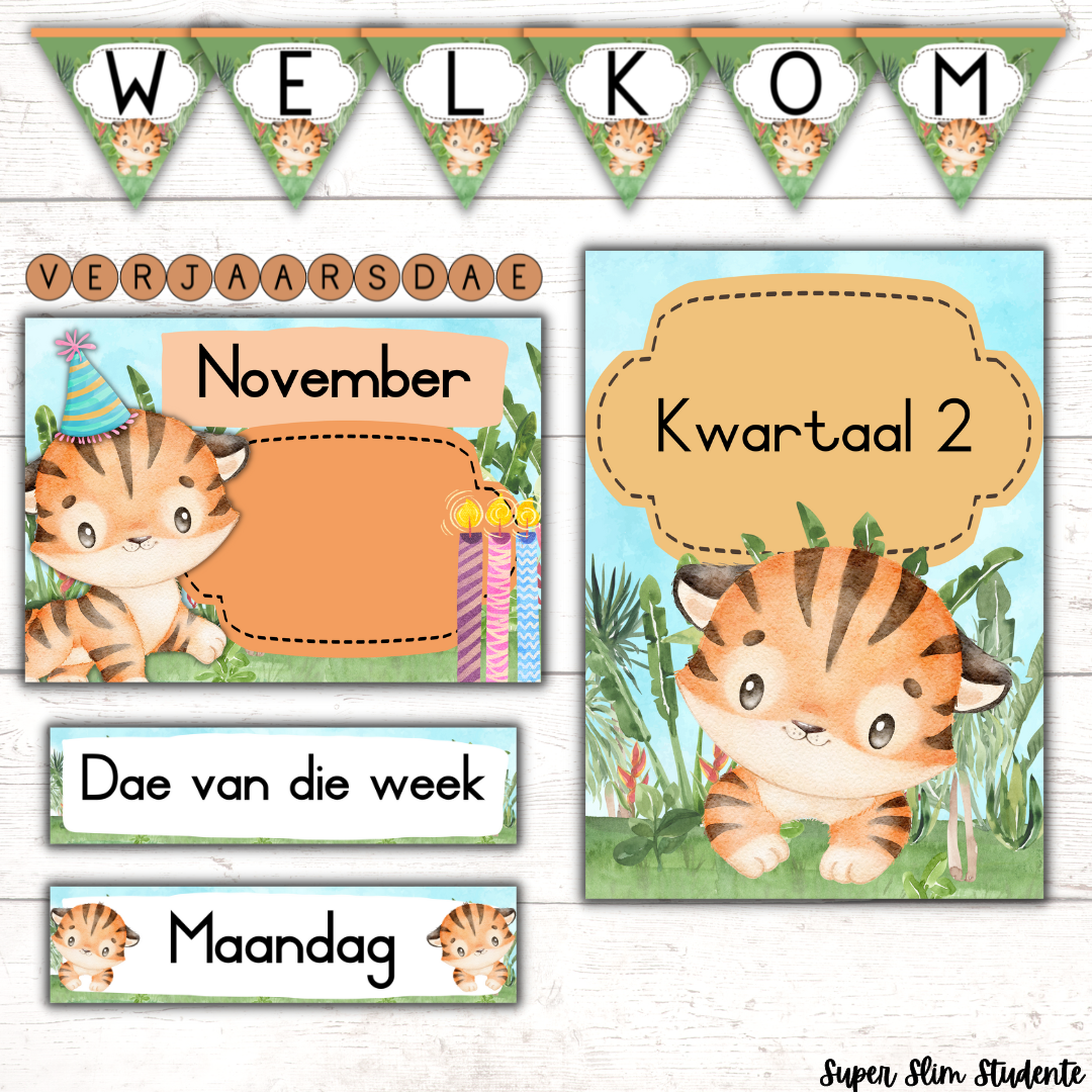 Cute Tiger Classroom Theme