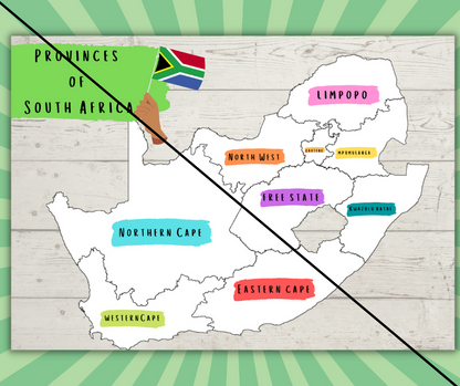 Provinces of South Africa A3 Poster