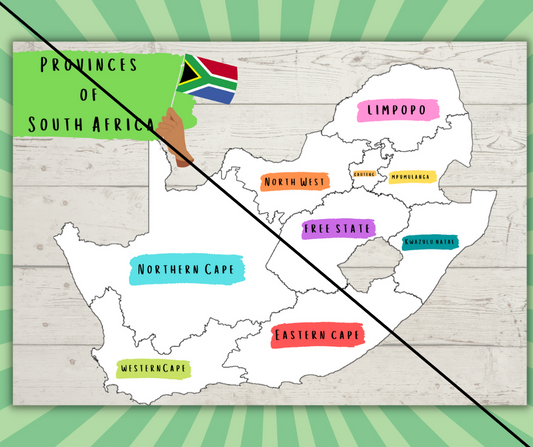 Provinces of South Africa A3 Poster